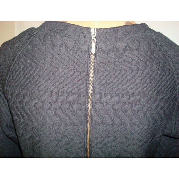 New Womens NWT PrAna Macee Black Dress M Textured Jacquard Long Sleeves Zipper - Picture 7 of 10